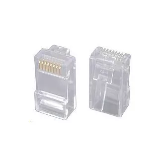 Solarix Konektor RJ45 CAT5E UTP 8p8c nestíněný neskládaný na licnu / 100 ks KRJ45/5 Solarix Konektor RJ45 CAT5E UTP 8p8c nestíněný neskládaný na licnu / 100 ks KRJ45/5
