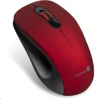 CONNECT IT "MUTE" bezdrátová optická tichá myš, USB, (+ 1x AA baterie zdarma), červená CONNECT IT "MUTE" bezdrátová optická tichá myš, USB, (+ 1x AA baterie zdarma), červená