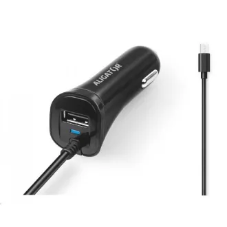 Aligator nabíječka do auta Turbo charge, 12/24 V, 2, 4 A, microUSB, 1x USB výstup, černá Aligator nabíječka do auta Turbo charge, 12/24 V, 2, 4 A, microUSB, 1x USB výstup, černá