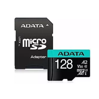 ADATA MicroSDXC karta 128GB Premier Pro UHS-I V30S (R:100/W:80 MB/s) + SD adaptér ADATA MicroSDXC karta 128GB Premier Pro UHS-I V30S (R:100/W:80 MB/s) + SD adaptér