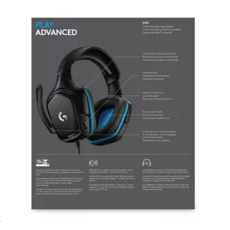 Logitech herní sluchátka G432 7.1 Wired