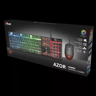 TRUST set klávesnice + myš GXT 838 Azor Gaming Combo CZ/SK TRUST set klávesnice + myš GXT 838 Azor Gaming Combo CZ/SK