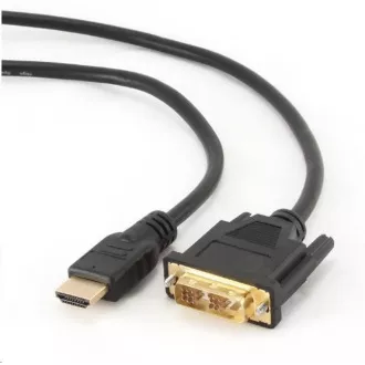 GEMBIRD Kabel HDMI-DVI 0, 5m, 1.3, M/M stíněný, zlacené kontakty