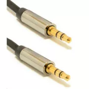 GEMBIRD Kabel přípojný jack 3, 5mm M/M, PREMIUM QUALITY, pozlacený, 1m