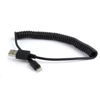 GEMBIRD Kabel USB A Male/Lightning Male, 1, 5m, černý, kroucený GEMBIRD Kabel USB A Male/Lightning Male, 1, 5m, černý, kroucený