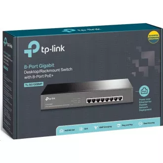 TP-Link switch TL-SG1008MP (8xGbE, 8xPoE+, 153W) TP-Link switch TL-SG1008MP (8xGbE, 8xPoE+, 153W)