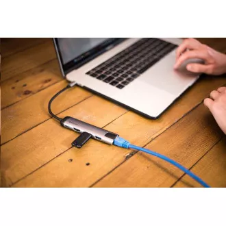 VERBATIM Dokovací stanice USB-C 5v1, 1xHDMI, 1xSB-C, 2xUSB, 1xRJ45, šedá VERBATIM Dokovací stanice USB-C 5v1, 1xHDMI, 1xSB-C, 2xUSB, 1xRJ45, šedá