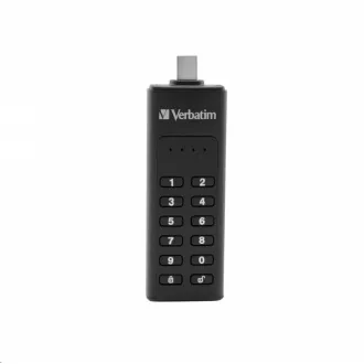 VERBATIM USB C 3.1 Drive 128 GB - Keypad Secure (R:160/W:150 MB/s) GDPR