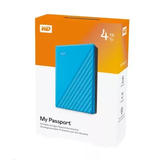 WD My Passport Portable 4TB, Externí HDD, USB 3.0, modrá WD My Passport Portable 4TB, Externí HDD, USB 3.0, modrá
