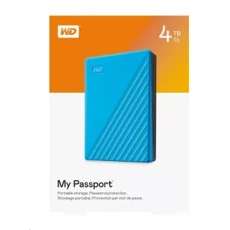 WD My Passport Portable 4TB, Externí HDD, USB 3.0, modrá WD My Passport Portable 4TB, Externí HDD, USB 3.0, modrá