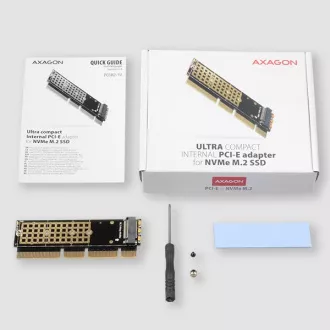 AXAGON PCEM2-1U, PCIe x16/x8/x4 - M.2 NVMe M-key slot adaptér, 1U AXAGON PCEM2-1U, PCIe x16/x8/x4 - M.2 NVMe M-key slot adaptér, 1U