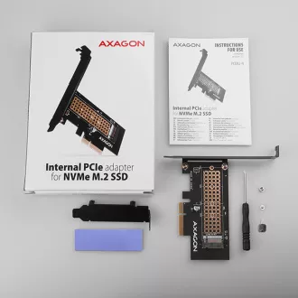 AXAGON PCEM2-N, PCIe x4 - M.2 NVMe M-key slot adaptér, vč. LP AXAGON PCEM2-N, PCIe x4 - M.2 NVMe M-key slot adaptér, vč. LP