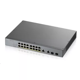 Zyxel GS1350-18HP 18 Port smart managed CCTV PoE switch, long range, 250W, 16x GbE, 2x combo RJ45/SFP Zyxel GS1350-18HP 18 Port smart managed CCTV PoE switch, long range, 250W, 16x GbE, 2x combo RJ45/SFP