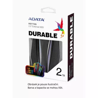 ADATA Externí HDD 2TB 2, 5" USB 3.2 HD770G, červená