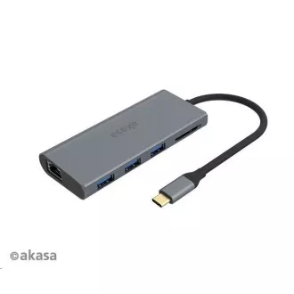 AKASA adaptér USB Type-C 9-in-1 Dock (PD Type-C, HDMI, VGA, 3 x USB 3.0 Type-A, RJ45, SD and Micro SD Card Reader) AKASA adaptér USB Type-C 9-in-1 Dock (PD Type-C, HDMI, VGA, 3 x USB 3.0 Type-A, RJ45, SD and Micro SD Card Reader)