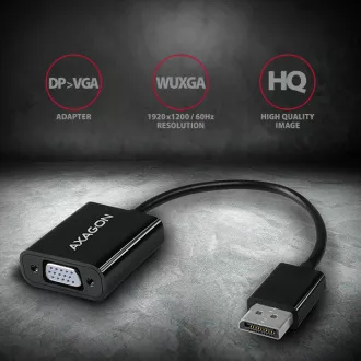 AXAGON RVD-VGN, DisplayPort -> VGA redukce / adaptér, FullHD, 1920*1200 AXAGON RVD-VGN, DisplayPort -> VGA redukce / adaptér, FullHD, 1920*1200
