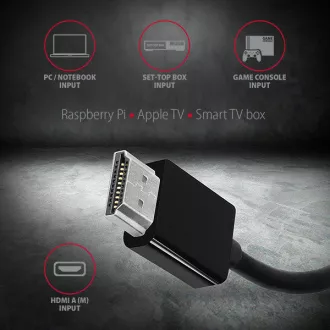 AXAGON RVH-VGAN, HDMI -> VGA redukce / adaptér, FullHD, audio výstup, micro USB nap. konektor