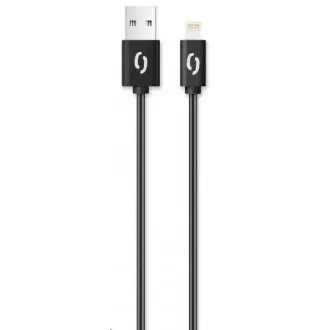 Aligator datový a nabíjecí kabel, konektor Lightning, 2A, 2m, černá