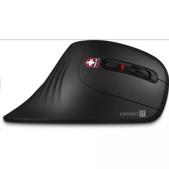 CONNECT IT FOR HEALTH ergonomická vertikální myš (+ 1x AA baterie zdarma) bezdrátová, černá CONNECT IT FOR HEALTH ergonomická vertikální myš (+ 1x AA baterie zdarma) bezdrátová, černá