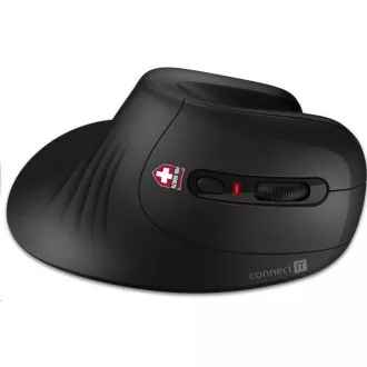 CONNECT IT FOR HEALTH ergonomická vertikální myš (+ 1x AA baterie zdarma) bezdrátová, černá CONNECT IT FOR HEALTH ergonomická vertikální myš (+ 1x AA baterie zdarma) bezdrátová, černá