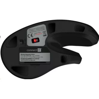 CONNECT IT FOR HEALTH ergonomická vertikální myš (+ 1x AA baterie zdarma) bezdrátová, černá CONNECT IT FOR HEALTH ergonomická vertikální myš (+ 1x AA baterie zdarma) bezdrátová, černá