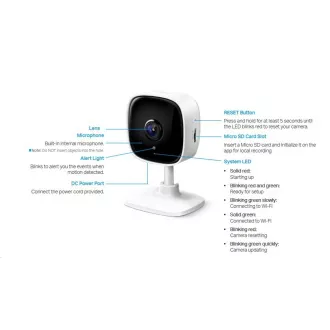 TP-Link Tapo C100 domácí/indoor kamera, (2MP, Full HD 1080p, IR 10m, WiFi, microSD) TP-Link Tapo C100 domácí/indoor kamera, (2MP, Full HD 1080p, IR 10m, WiFi, microSD)