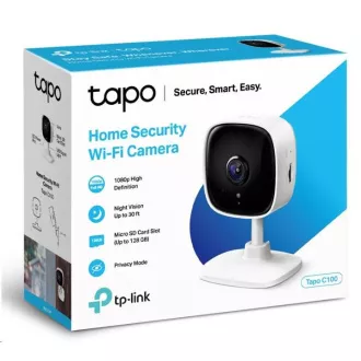 TP-Link Tapo C100 domácí/indoor kamera, (2MP, Full HD 1080p, IR 10m, WiFi, microSD) TP-Link Tapo C100 domácí/indoor kamera, (2MP, Full HD 1080p, IR 10m, WiFi, microSD)