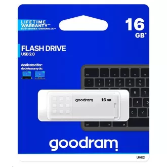 GOODRAM Flash Disk 16GB UME2, USB 2.0, bílá