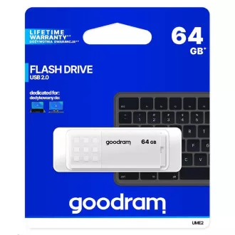 GOODRAM Flash Disk 64GB UME2, USB 2.0, bílá GOODRAM Flash Disk 64GB UME2, USB 2.0, bílá