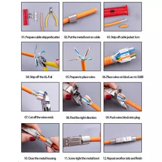 Spojovací box LEXI-Net STP Cat6A samozářezový