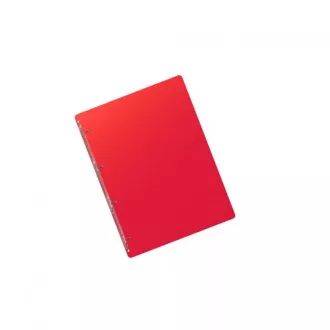 Pořadač A4 2cm 4 kroužky průhl. červený Pořadač A4 2cm 4 kroužky průhl. červený