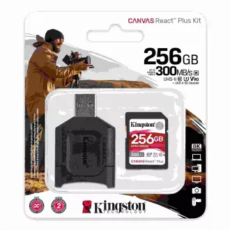 Kingston 256GB SDXC React Plus + čtečka Kingston 256GB SDXC React Plus + čtečka