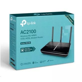 TP-Link Archer VR2100 OneMesh WiFi5 VDSL2/ADSL router (AC2100, 2, 4GHz/5GHz, 3xGbELAN, 1xGbELAN/WAN, 1xRJ11, 1xUSB3.0) TP-Link Archer VR2100 OneMesh WiFi5 VDSL2/ADSL router (AC2100, 2, 4GHz/5GHz, 3xGbELAN, 1xGbELAN/WAN, 1xRJ11, 1xUSB3.0)
