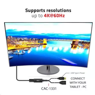 Club3D adaptér aktivní HDMI na DisplayPort 4K60Hz, M/F Club3D adaptér aktivní HDMI na DisplayPort 4K60Hz, M/F