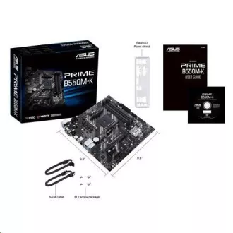 ASUS MB Sc AM4 PRIME B550M-K, AMD B550, 4xDDR4, 1xHDMI, 1xDVI, 1xVGA, mATX