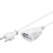 PREMIUMCORD Kabel síťový 230V, prodlužovací dvojvidlice, 2m