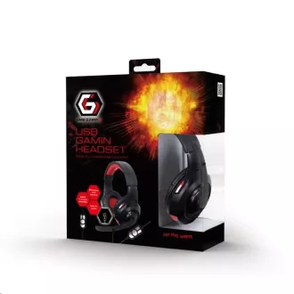 GEMBIRD sluchátka s mikrofonem GHS-U-5.1-01, gaming, 5.1 surround, černo-červená, USB GEMBIRD sluchátka s mikrofonem GHS-U-5.1-01, gaming, 5.1 surround, černo-červená, USB