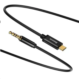 Baseus Yiven Series audio kabel USB-C / 3, 5mm Jack 1, 2m, černá Baseus Yiven Series audio kabel USB-C / 3, 5mm Jack 1, 2m, černá