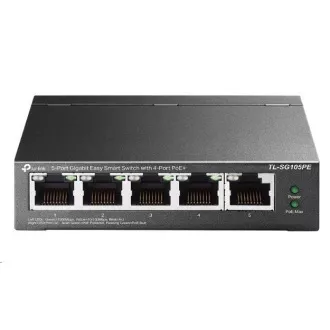 TP-Link Easy Smart switch TL-SG105PE (5xGbE, 4xPoE+, 65W, fanless) TP-Link Easy Smart switch TL-SG105PE (5xGbE, 4xPoE+, 65W, fanless)