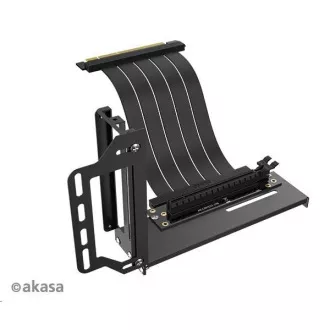 AKASA RISER BLACK PRO, Vertical GPU Holder + Premium PCIe 3.0 Riser cable