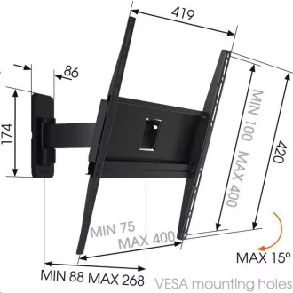 Vogel's MA3030 - TV rameno 2 klouby M