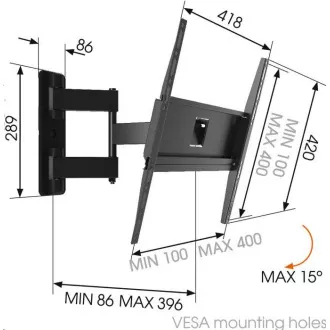 Vogel's MA3040 - TV rameno 3 klouby S Vogel's MA3040 - TV rameno 3 klouby S