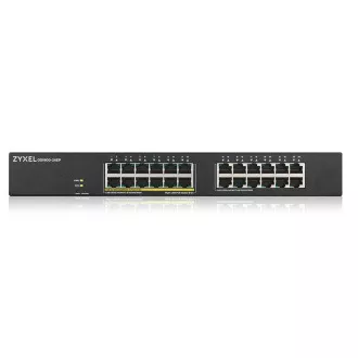 Zyxel GS1900-24EP 24-port Gigabit Smart Managed PoE Switch, 24x gigabit RJ45 (z toho 12x PoE), PoE budget 130W
