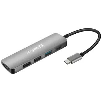 Sandberg dokovací stanice USB-C -> HDMI + 3x USB + PD 100W Sandberg dokovací stanice USB-C -> HDMI + 3x USB + PD 100W
