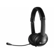 Sandberg náhlavní souprava SAVER s mikrofonem, 3, 5 mm jack, stereo, černá