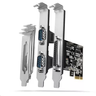 AXAGON PCEA-PSN, PCIe řadič - 1x paralelní (LPT) + 2x sériový port (RS232) 250 kbps, vč. LP AXAGON PCEA-PSN, PCIe řadič - 1x paralelní (LPT) + 2x sériový port (RS232) 250 kbps, vč. LP