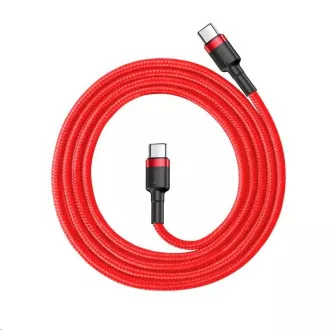 Baseus Cafule Series nabíjecí / datový kabel USB-C na USB-C PD2.0 60W Flash 1m, červená