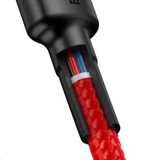 Baseus Cafule Series nabíjecí / datový kabel USB-C na USB-C PD2.0 60W Flash 1m, červená
