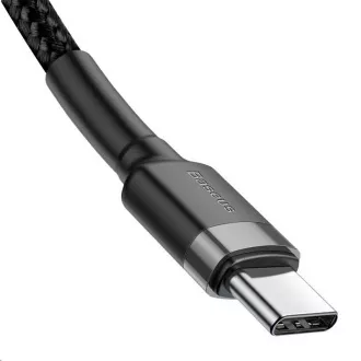 Baseus Cafule Series nabíjecí / datový kabel USB-C na USB-C PD2.0 60W Flash 1m, šedá-černá