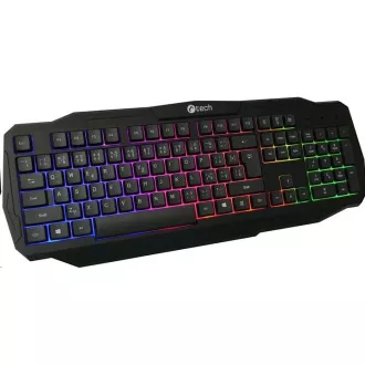 C-TECH klávesnice Arcus (GKB-15), casual gaming, CZ/SK, duhové podsvícení, USB C-TECH klávesnice Arcus (GKB-15), casual gaming, CZ/SK, duhové podsvícení, USB